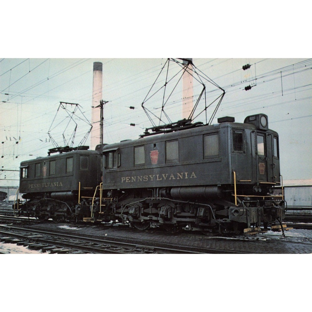 PRR Pennsylvania Railroad Electric Switcher B1 Postcard Vanishing Vistas JT-746